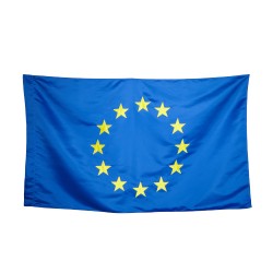 Steag Uniunea Europeană satinat de lux cu stele aplicate pe două fețe