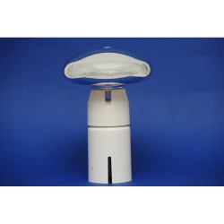 Vârf decorativ tip ciupercă, din PVC, pentru catarg, argintiu