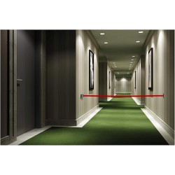 Dispozitiv de delimitare cromat, cu montare pe perete,  cu bandă retractabilă - 300 cm.