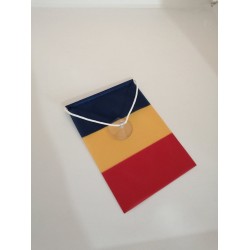 Steag România vertical 10 x 14 cm cu sfoară și vid
