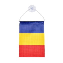 Steag România vertical 10 x 14 cm cu sfoară și vid