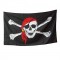 Steag pirat, craniu cu bandană roșie