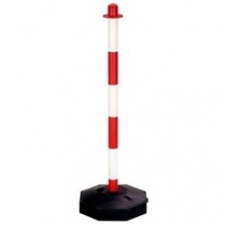 Stâlp semnalizator de separare din PVC cu bază care se poate umple cu apă